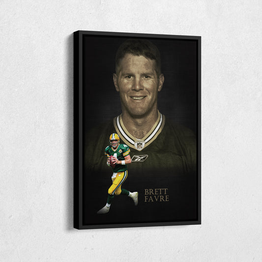 Brett Favre Green Bay Packers NFL Legend Canvas Wall Art – Football Art