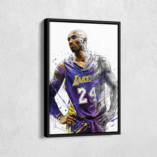 Kobe Bryant Basketball Player Poster Canvas Poster Wall Art Print Home Decor Framed Art