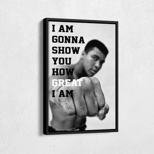 Muhammad Ali Quote Canvas Wall Art – Boxing Icon Decor