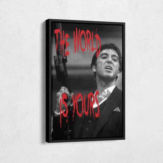 Scarface Tony Montana Quote Canvas Wall Art – Legendary Film Character Decor