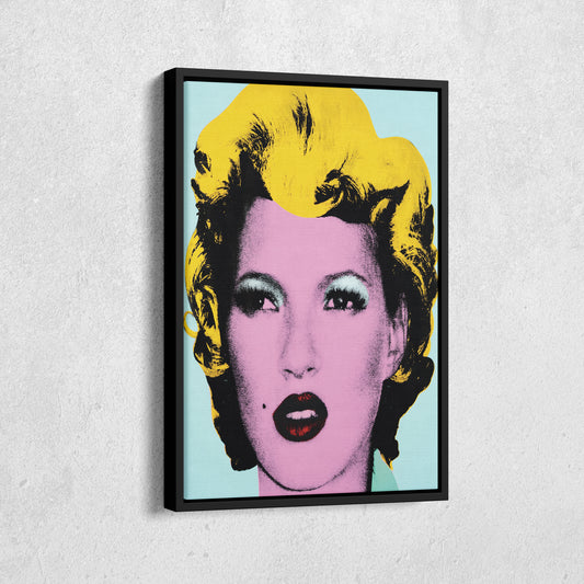 Kate Moss Pop Art Canvas Wall Art – Iconic Supermodel Print