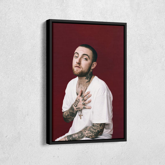 Mac Miller Poster Canvas Art – A Bold and Iconic Design