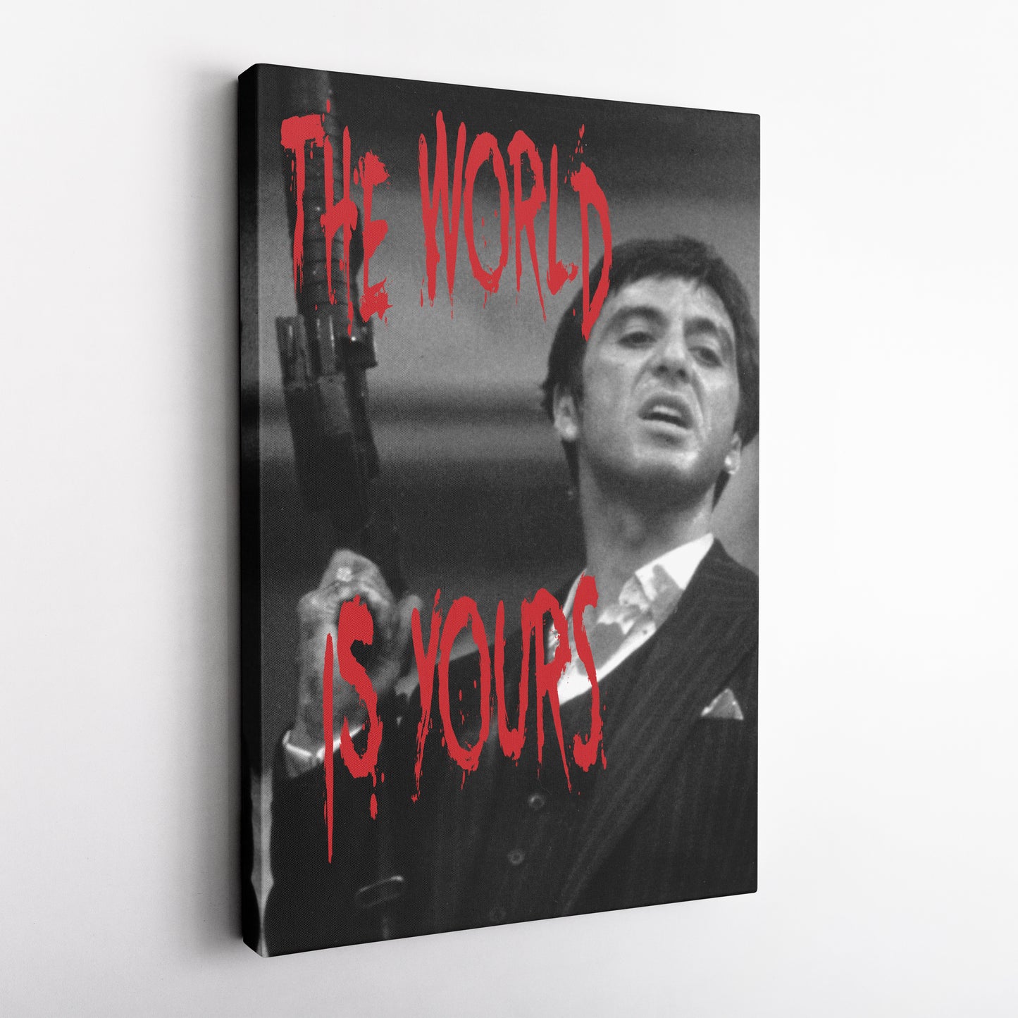 Scarface Tony Montana Quote Canvas Wall Art – Legendary Film Character Decor