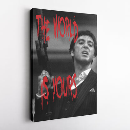 Scarface Tony Montana Quote Canvas Wall Art – Legendary Film Character Decor