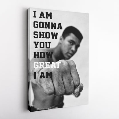 Muhammad Ali Quote Canvas Wall Art – Boxing Icon Decor