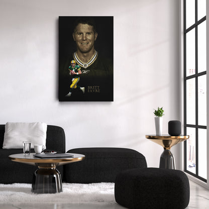 Brett Favre Green Bay Packers NFL Legend Canvas Wall Art – Football Art