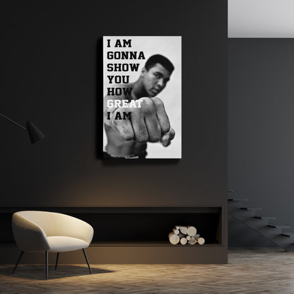 Muhammad Ali Quote Canvas Wall Art – Boxing Icon Decor