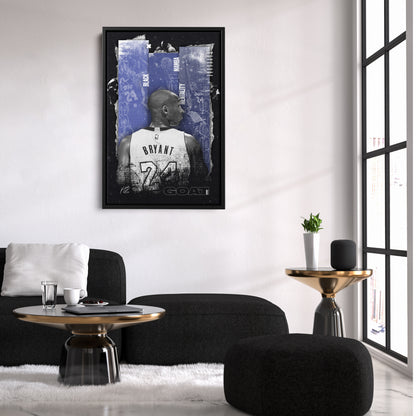 Black Mamba Mentality Kobe Bryant Canvas Art – Inspirational Wall Decor