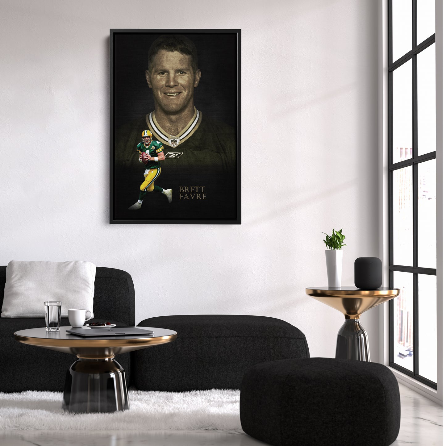 Brett Favre Green Bay Packers NFL Legend Canvas Wall Art – Football Art