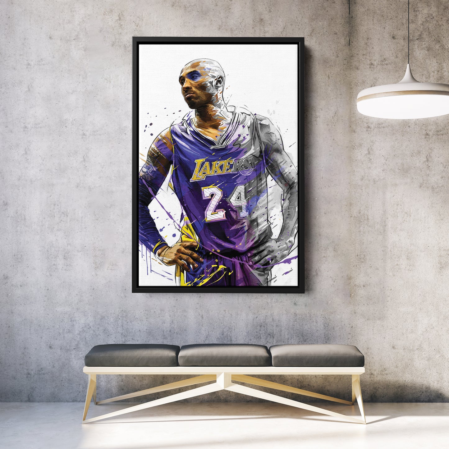 Kobe Bryant Basketball Player Poster Canvas Poster Wall Art Print Home Decor Framed Art