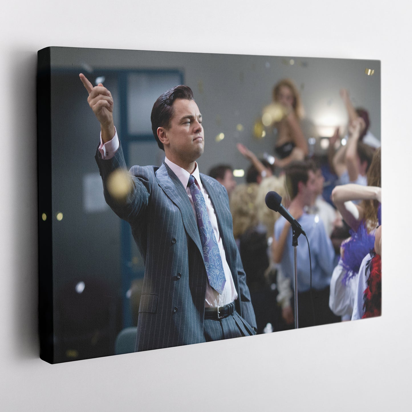 The Wolf of Wall Street Leonardo DiCaprio Canvas Wall Art – Legendary Movie Character Decor