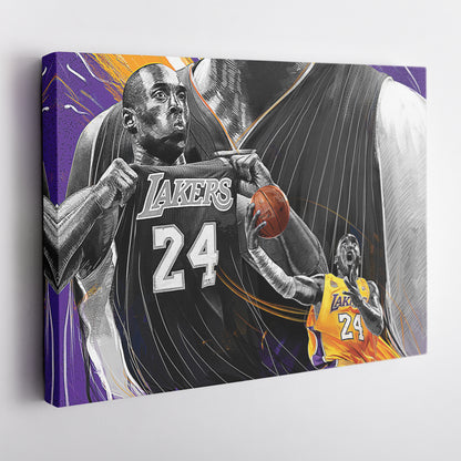 Kobe Bryant Lakers Canvas Wall Art – Mamba Mentality Home Decor