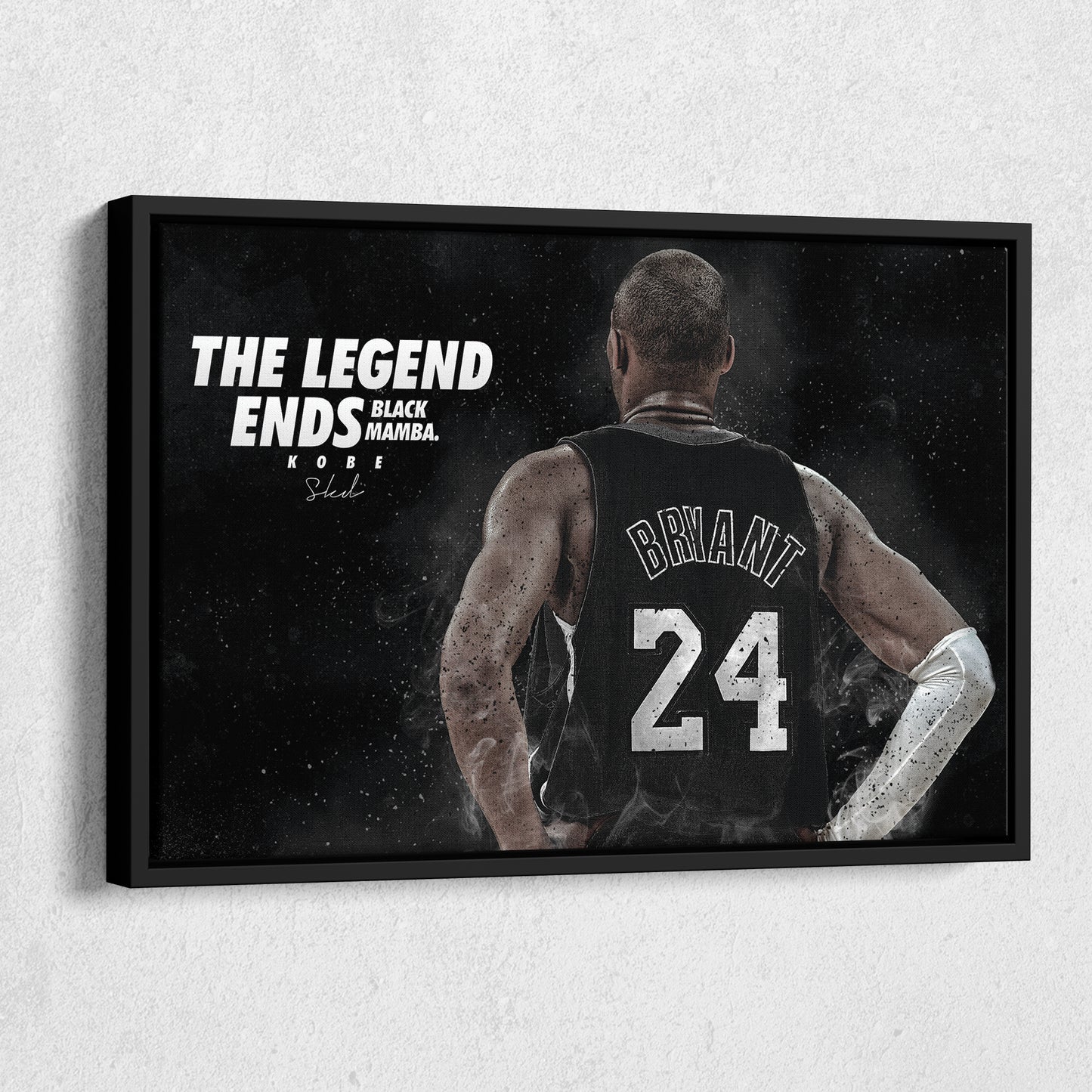 Kobe Bryant Black Mamba Legend Canvas Wall Art – NBA Basketball Star