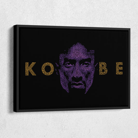 Kobe Bryant Graphical Effect Canvas Wall Art – Legendary Player Art