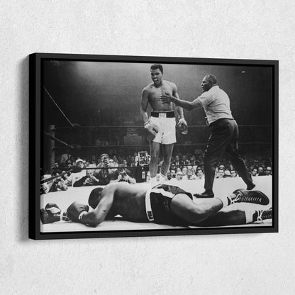 Muhammad Ali Knockout Canvas Wall Art – Boxing Champion Decor