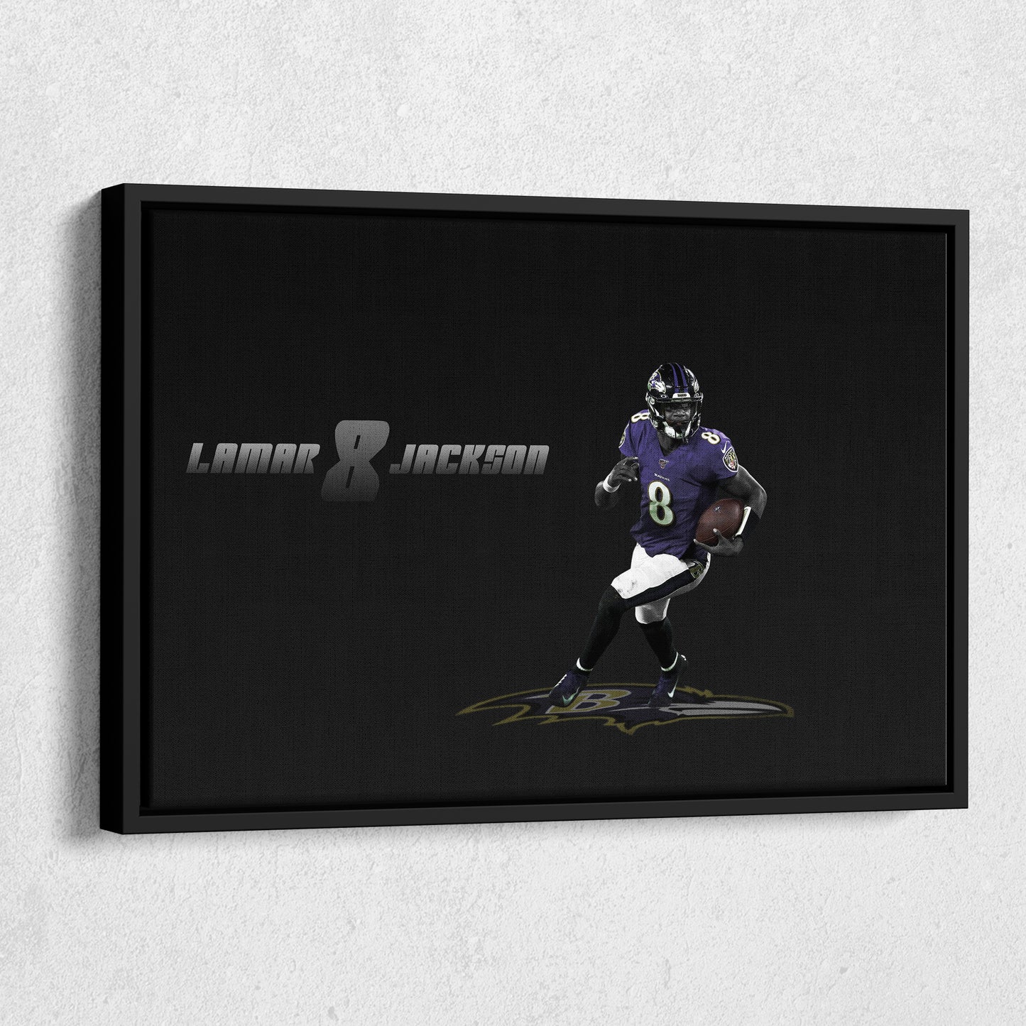 Lamar Jackson Baltimore Ravens Canvas Wall Art – MVP Football Star Poster