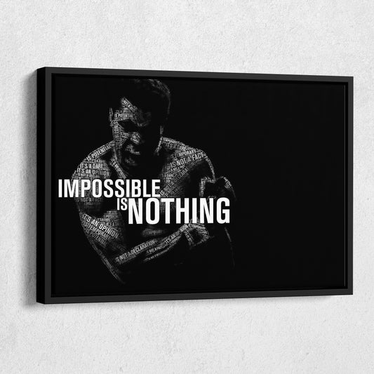 Muhammad Ali Boxing Quote Canvas Art – Iconic Fighter Decor