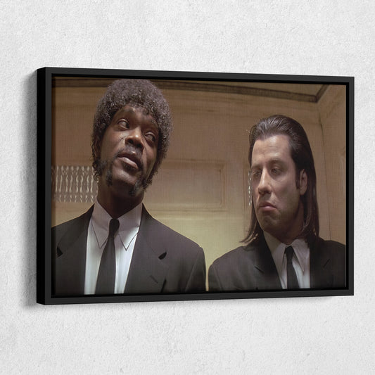 Pulp Fiction Vincent & Jules Canvas Wall Art – Movie Duo Icon Decor