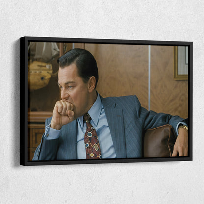 The Wolf of Wall Street Leo Fist Bite Canvas Wall Art – Iconic Movie Scene Decor