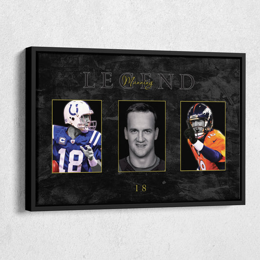 Peyton Manning NFL Canvas Wall Art – Football Legend Decor