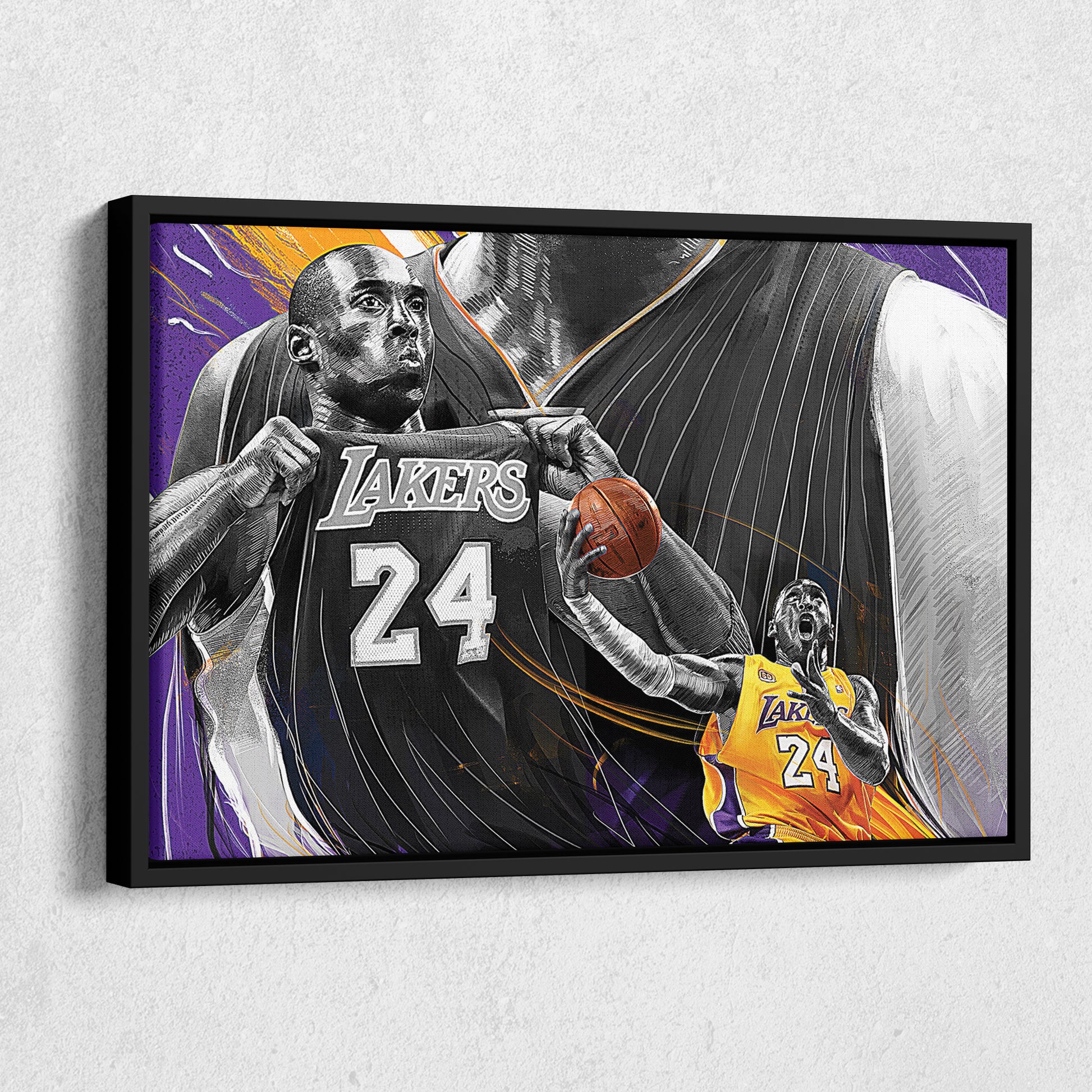 Kobe Bryant Lakers Canvas Wall Art – Mamba Mentality Home Decor