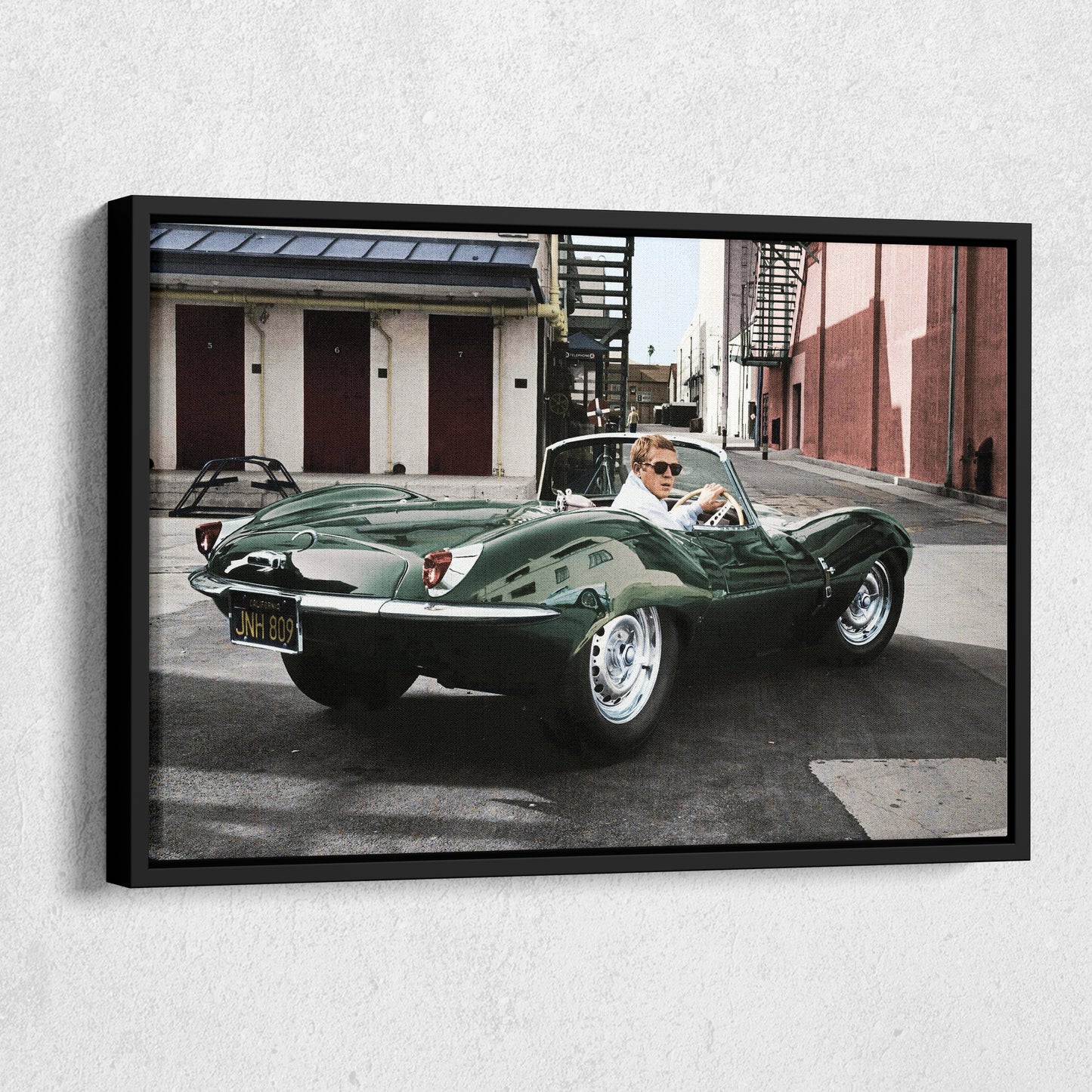 Steve McQueen Jaguar XKSS Canvas Wall Art – Iconic Car Decor