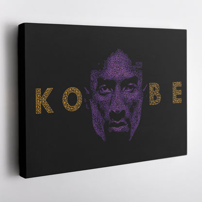 Kobe Bryant Graphical Effect Canvas Wall Art – Legendary Player Art