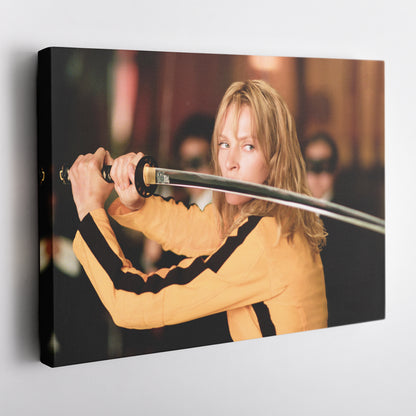 Kill Bill Uma Thurman Canvas Wall Art – Action Movie Decor