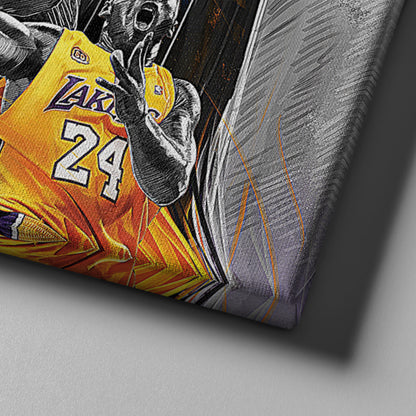 Kobe Bryant Lakers Canvas Wall Art – Mamba Mentality Home Decor