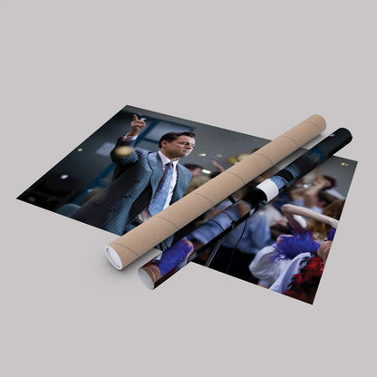 The Wolf of Wall Street Leonardo DiCaprio Canvas Wall Art – Legendary Movie Character Decor