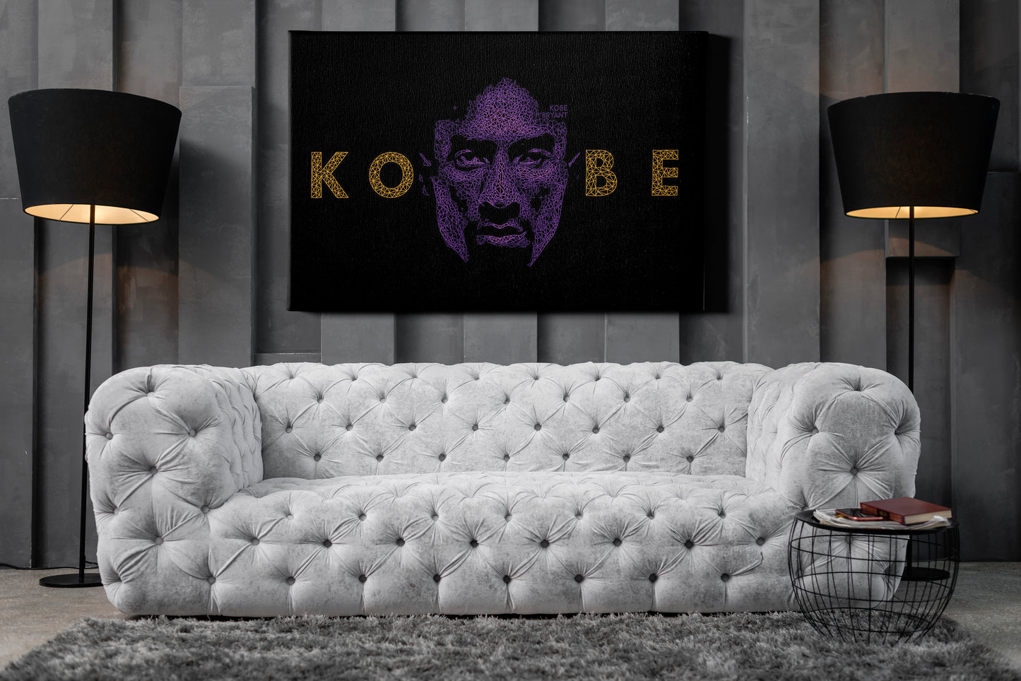 Kobe Bryant Graphical Effect Canvas Poster Wall Art Print Home Decor Framed Art