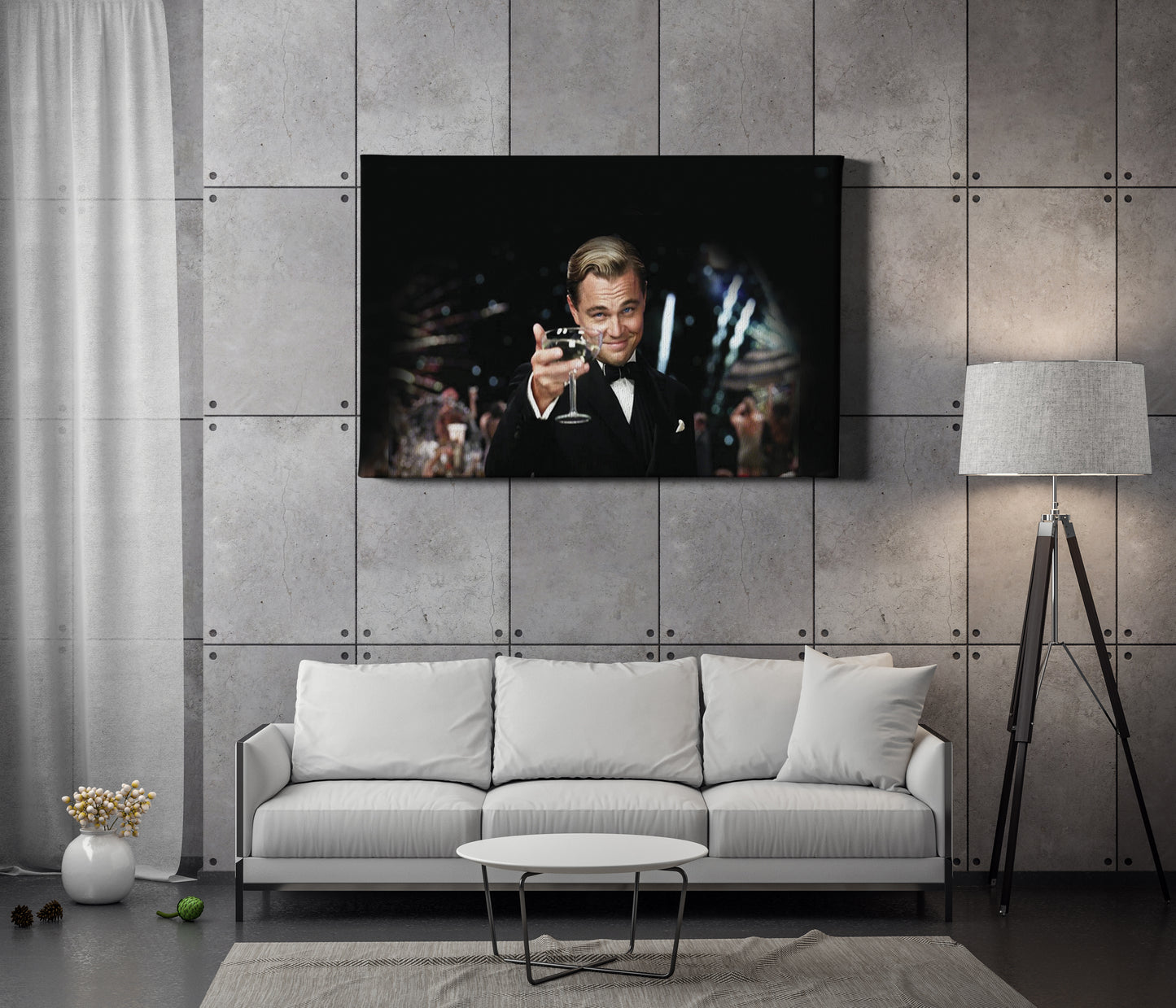 The Great Gatsby Poster Leonardo DiCaprio Movie Wall Art Canvas Canvas wall art Canvas wall decor Home Decor