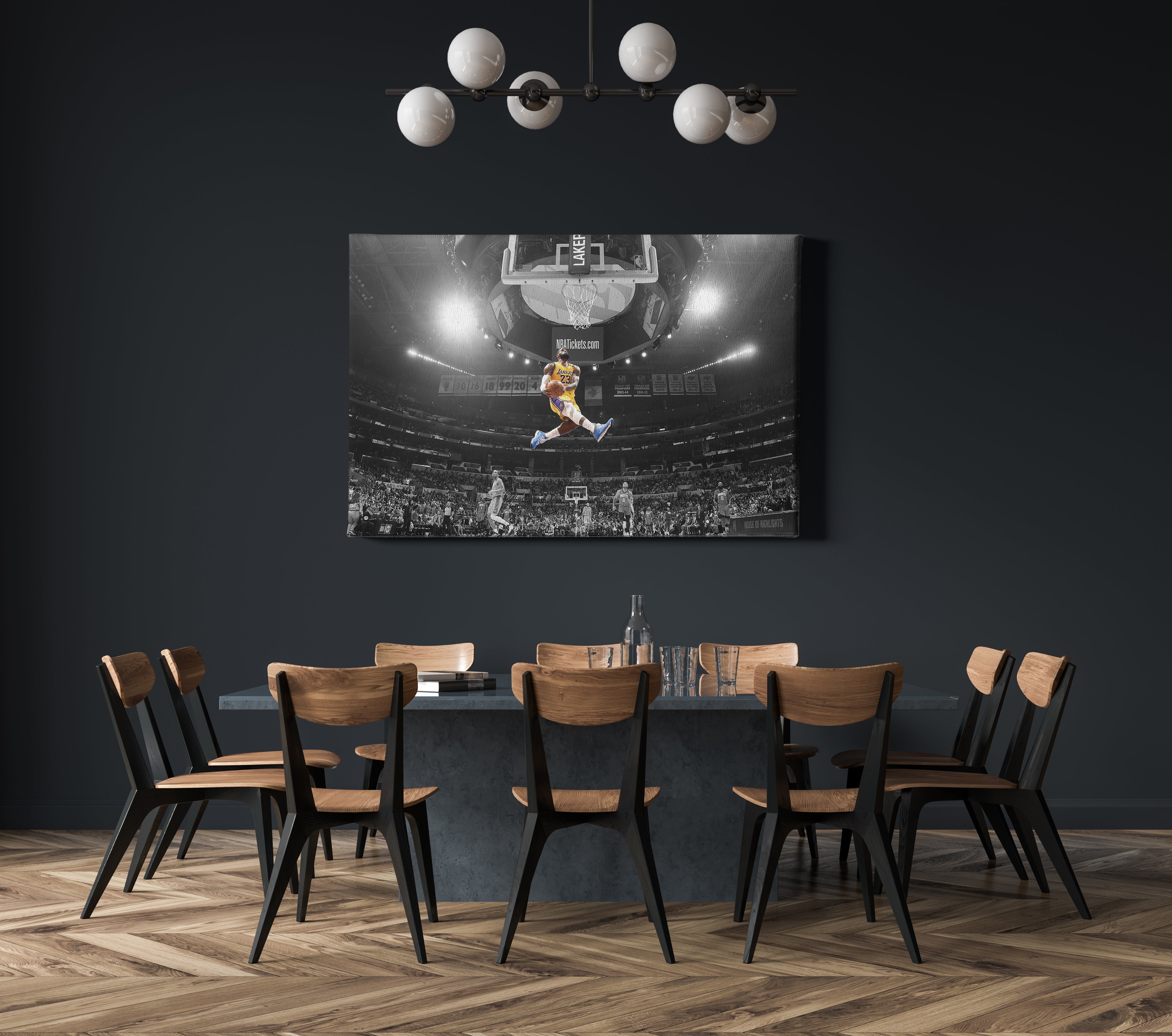 Lebron James Poster Canvas Print Wall Art Basketball Poster for Fans Gift