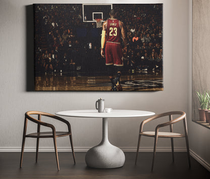 Lebron James Poster Cavaliers Fans Canvas Wall Art Home Decor Framed Art