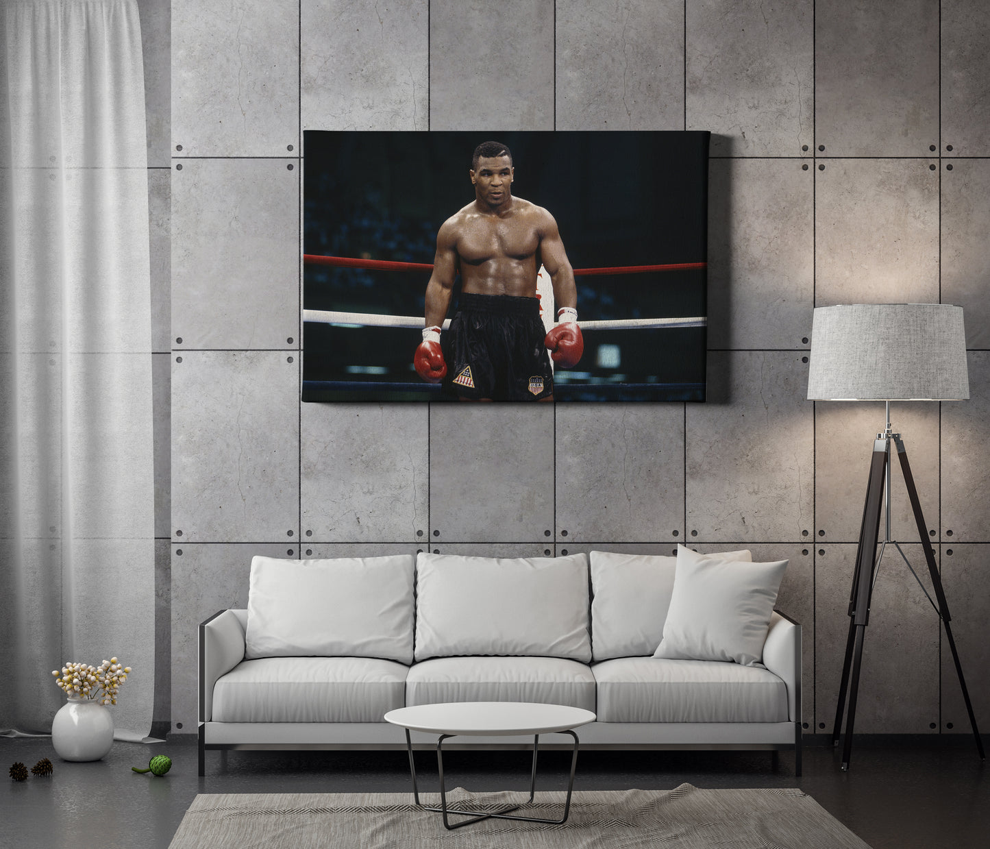 Mike Tyson Poster Standing Iron Mike Boxing Canvas Wall Art Home Decor Framed Art