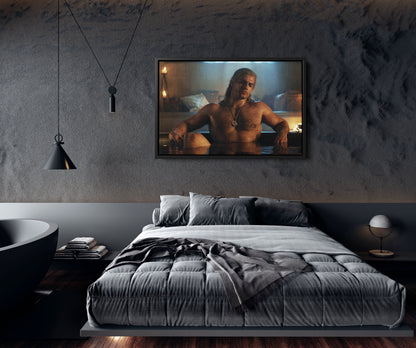 Henry Cavill Geralt Poster The Witcher Bathtub Canvas Wall Art Home Decor Framed Art