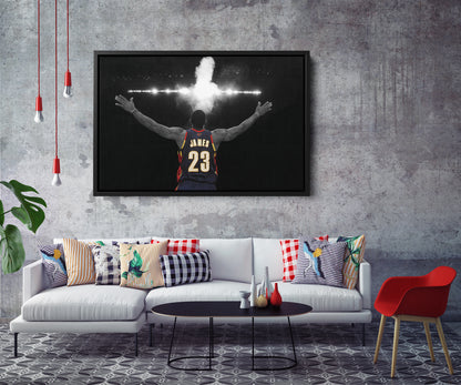 Lebron James Poster Cleveland Cavaliers Legend NBA Canvas Wall Art Home Decor Framed Art