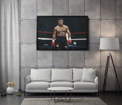 Mike Tyson Poster Standing Iron Mike Boxing Canvas Wall Art Home Decor Framed Art