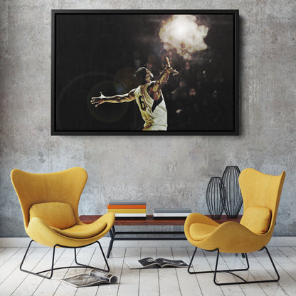 Lebron James Poster Basketball Effect Canvas Wall Art Home Decor Framed Art