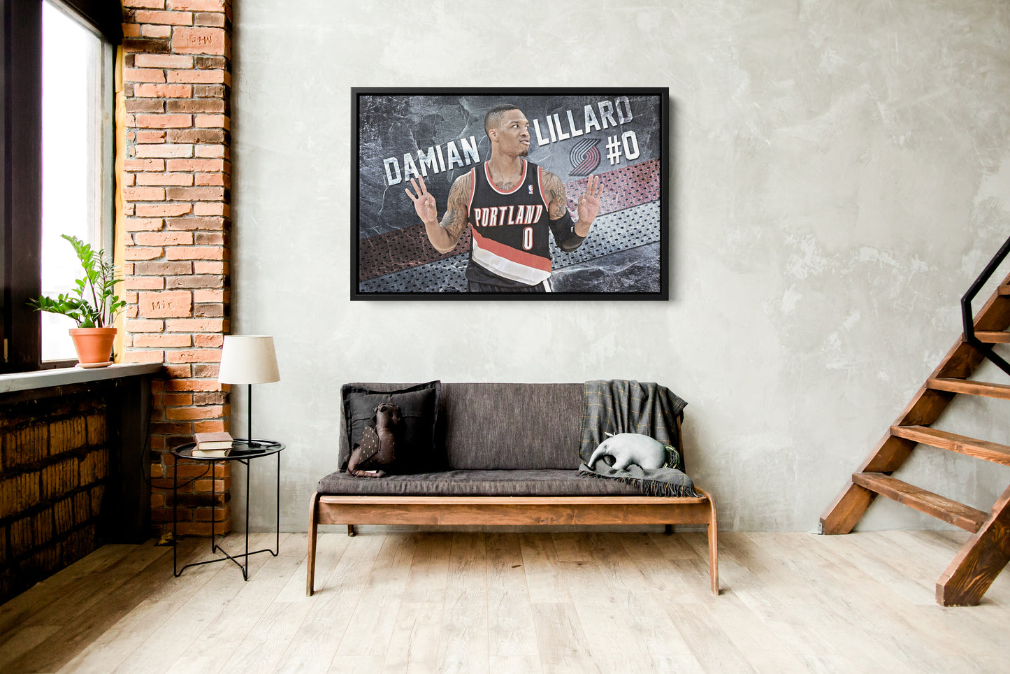 Damian Lillard Poster Basketball #0 Canvas Wall Art Home Decor Framed Art