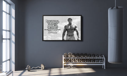 Arnold Schwarznegger Poster Quote Canvas Wall Art Home Decor Framed Art Poster for Home