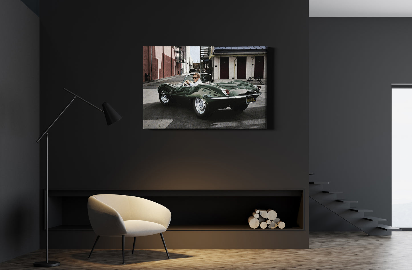 Steve McQueen Poster Jaguar XKSS Wall Art Canvas Canvas wall art Canvas wall decor Home Decor