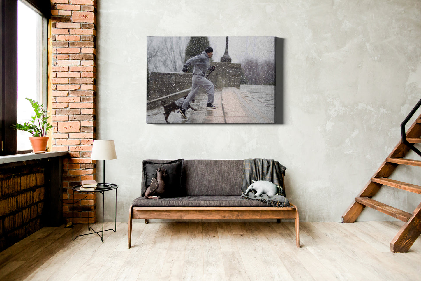 Rocky Balboa Poster Wall Art Home Decor Hand Made Canvas Print