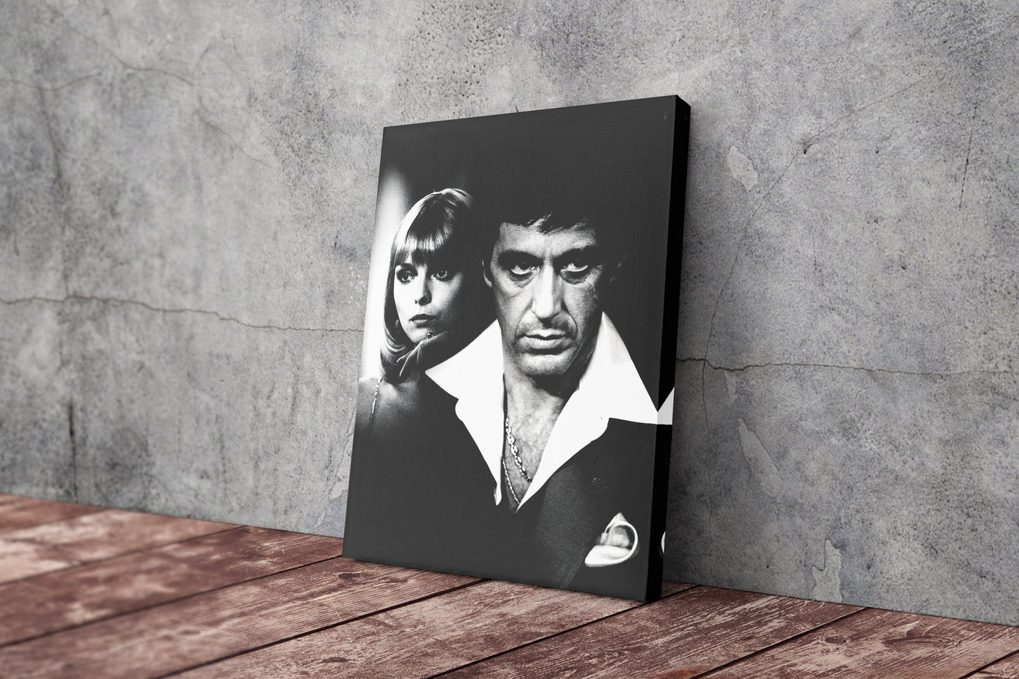 Scarface Poster Black and White Canvas Wall Art Home Decor Framed Art