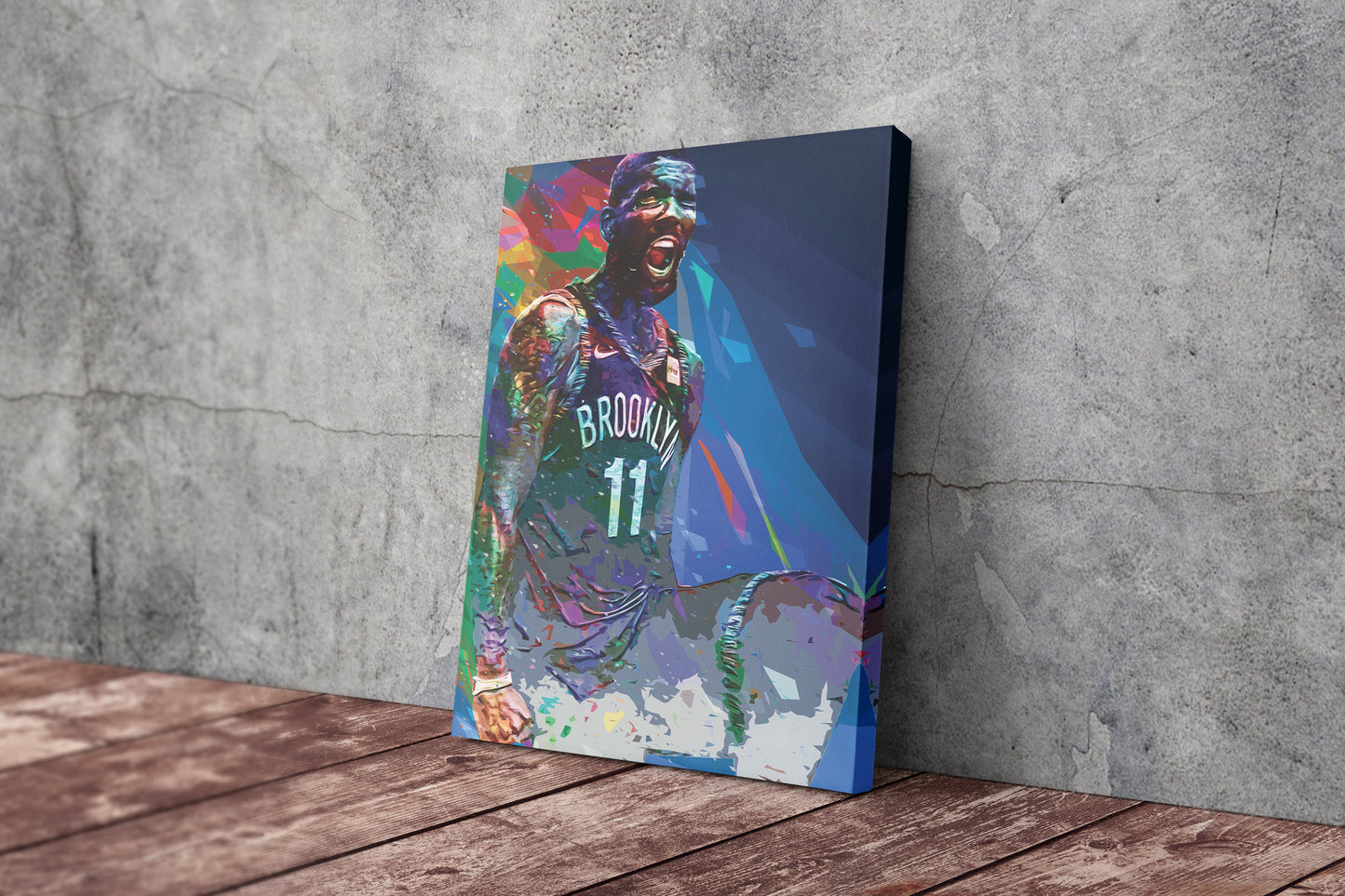 Kyrie Irving Pop Art Poster Brooklyn Nets Football Canvas Wall Art Home Decor Framed Art