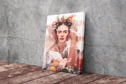 Frida Kahlo Poster Floral Painter Canvas Wall Art Home Decor Framed Art