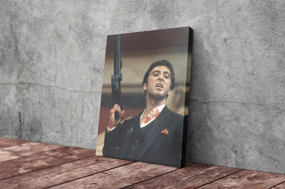 Scarface Poster Al Pacino with Gun Wall Art Canvas Canvas wall art Canvas wall decor Home Decor