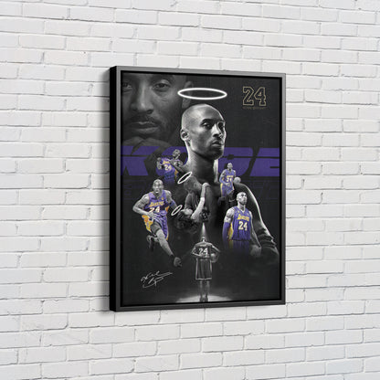 Mamba Out Kobe Bryant 2-24-20 Basketball Canvas Poster Wall Art Print Home Decor Framed Art