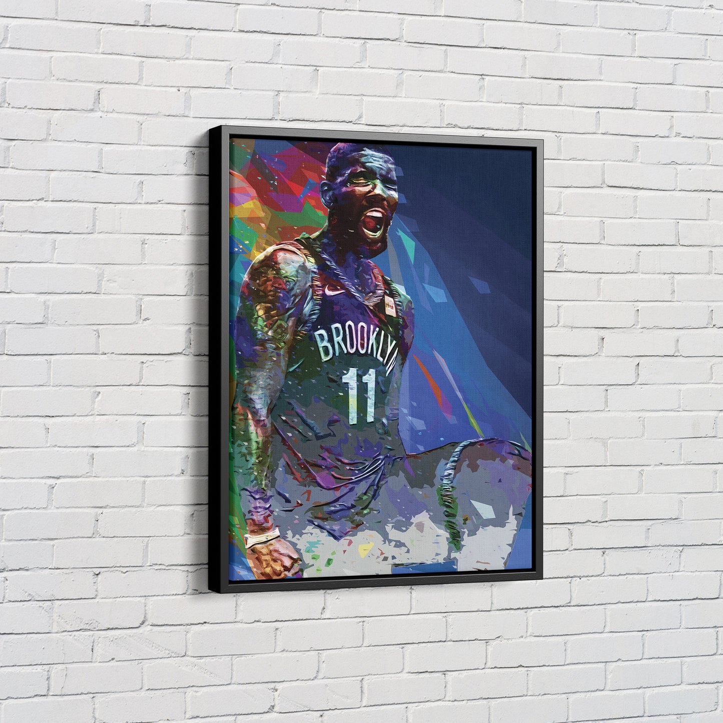 Kyrie Irving Pop Art Poster Brooklyn Nets Football Canvas Wall Art Home Decor Framed Art