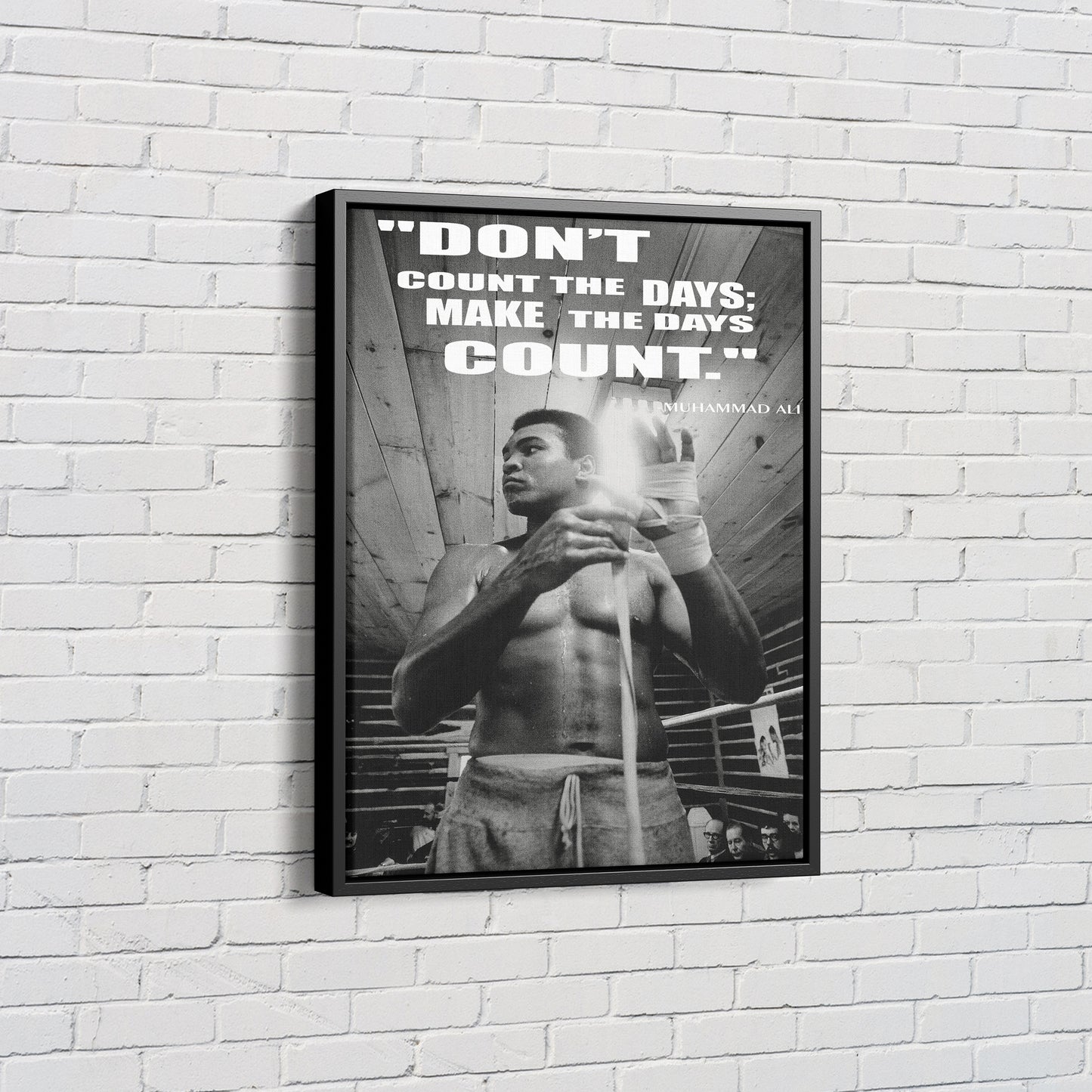 Muhammad Ali Black and White Poster Quote Boxing Canvas Wall Art Home Decor Framed Art